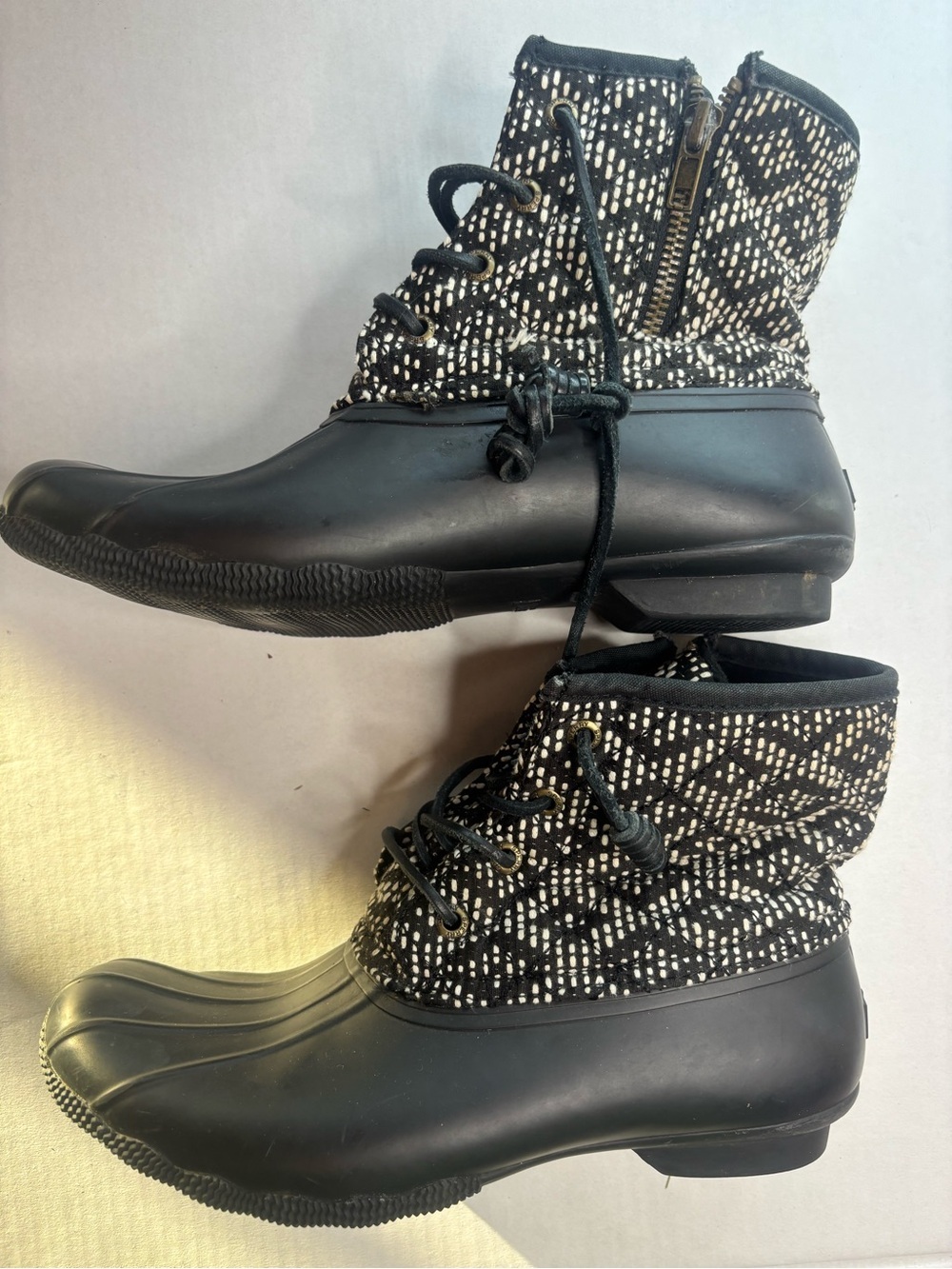 Sperry Top-Sider Women's Saltwater Tribal Print Duck Boots sz 8